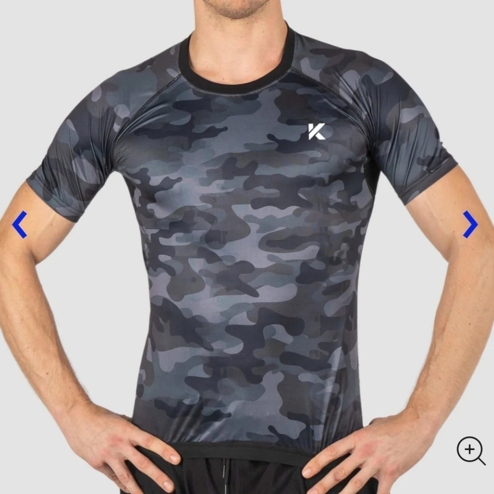 Kewlioo Men's Athletic Sauna Gym Heat Trapping T-Shirt. Camo. Size XL. N…